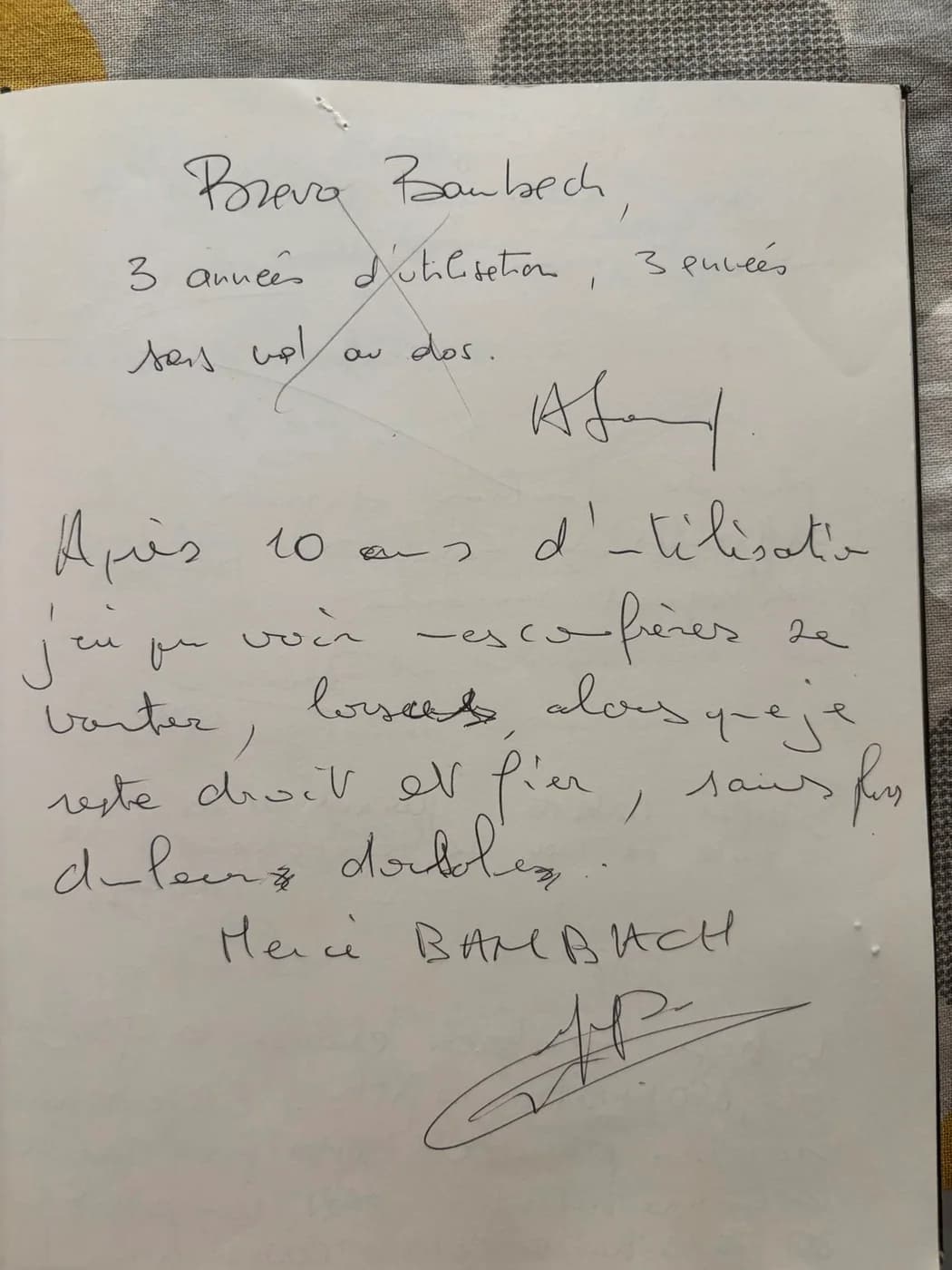 Avis client Bambach 8125
